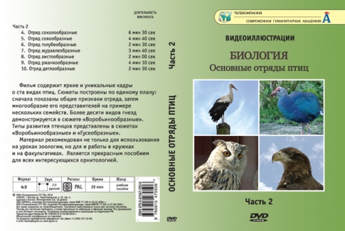 DVD Основные отряды птиц. Часть 2