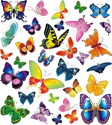 Комплект интерьерных наклеек "Бабочки"