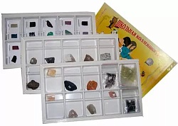 Коллекция "Раздаточные образцы полезных ископаемых и металлов" (15 видов) 