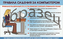 Плакат Правила сидения за компьютером А2 (картон)