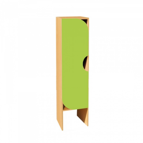 Шкаф детский 1-но секционный для одежды "ВОЛНА" ЛДСП цветной фасад