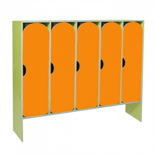 Шкаф детский 5-ти секционный для одежды "ПОДСОЛНУШЕК" ЛДСП цветной фасад