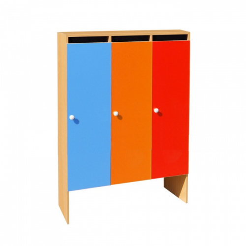 Шкаф детский 3-ех секционный для одежды "СКАЗКА" ЛДСП цветной фасад