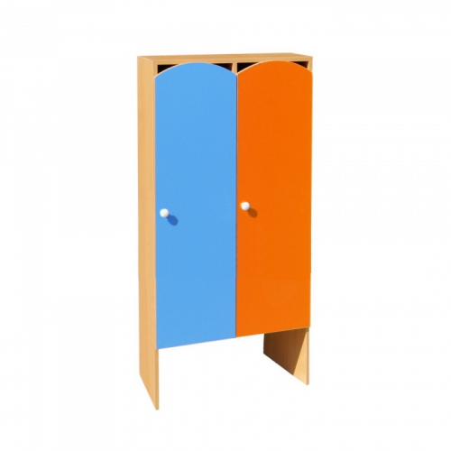 Шкаф детский 2-ух секционный для одежды "СКАЗКА" ЛДСП цветной фасад кругл