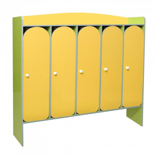 Шкаф детский 5-ти секционный для одежды "РОМАШКА" ЛДСП цветной фасад