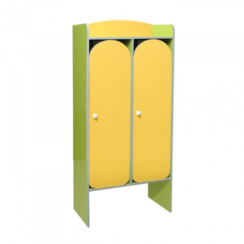 Шкаф детский 2-ух секционный для одежды "РОМАШКА" ЛДСП цветной фасад