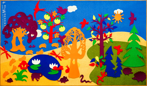 Предметно-игровая среда "Фиолетовый лес", 1,5x2,5 м (ковролин)