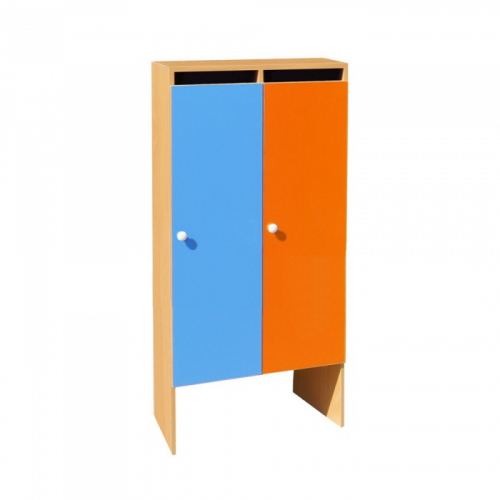 Шкаф детский 2-ех секционный для одежды "СКАЗКА" ЛДСП цветной фасад