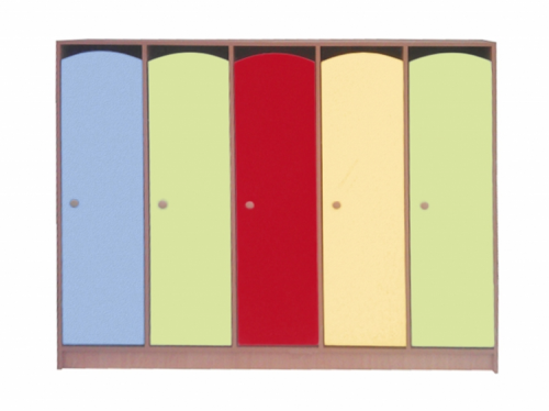 Шкаф детский 5-ти секционный для одежды "ДЕТСТВО" ЛДСП цветной фасад