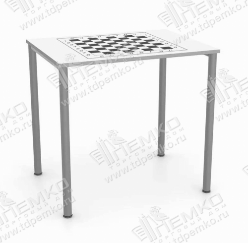 Стол прямоугольный на металлических опорах шахматный ТР-03.05.1